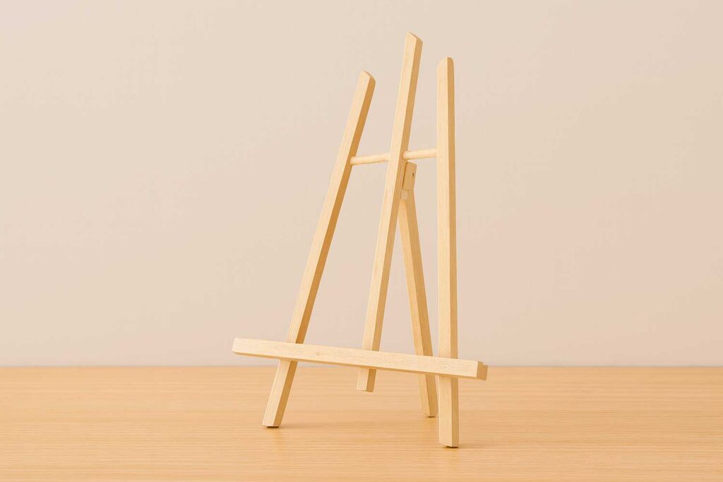 chevalet de table en bois 38 x 21 cm